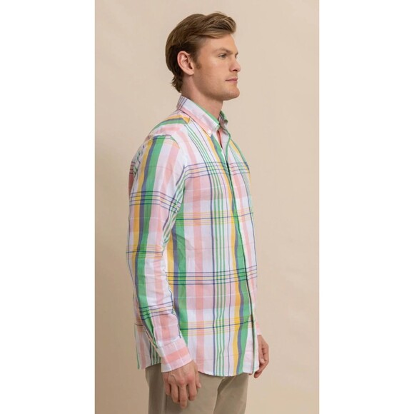 Southern Tide Plaid Madras Performance Button Down Shirt Coastal Passage Mens XL - Picture 9 of 9